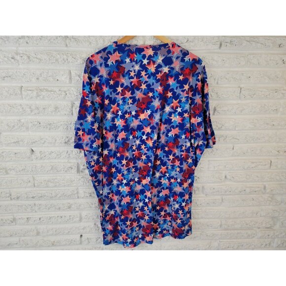 Patriotic Lularoe Womens Top Extra Large XL Tee Fourth of July Asymmetric D21E - Picture 5 of 8